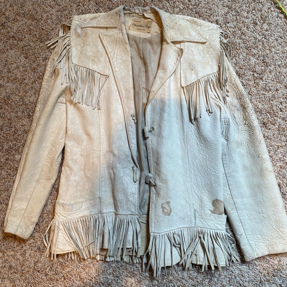 1970s leather fringe jacket
